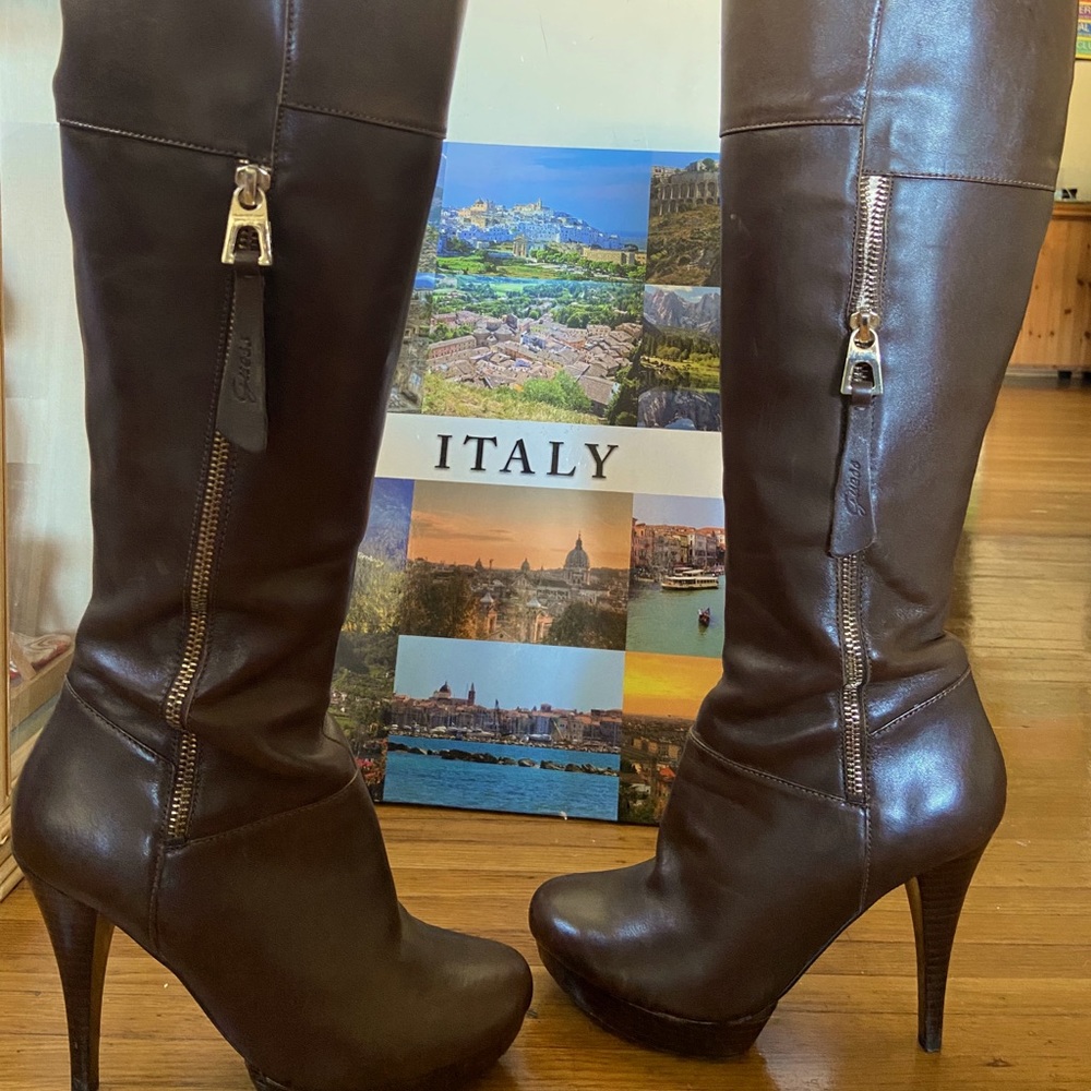 Guess Leather Below the knee Boots